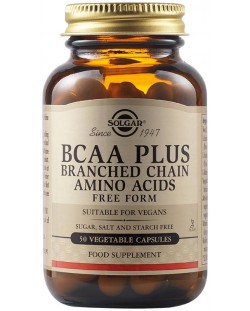 BCAA Plus, 50 растителни капсули, Solgar