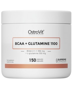 BCAA + Glutamine 1100, 150 капсули, OstroVit