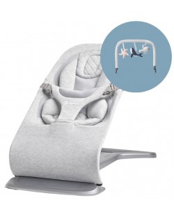 Бебешки шезлонг 3 в 1 Ergobaby - Evolve Light Gray