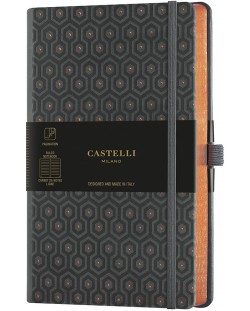 Бележник Castelli Copper & Gold - Honeycomb Copper, 13 x 21 cm, линиран