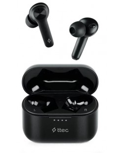 Безжични слушалки ttec - AirBeat Play, TWS, черни