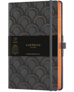 Бележник Castelli Copper & Gold - Art Deco Copper, 13 x 21 cm, линиран