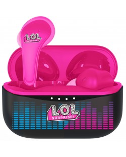 Детски слушалки OTL Technologies - L.O.L., TWS, розови/черни