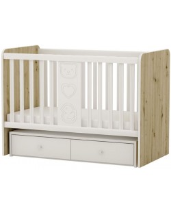 Бебешко легло-люлка Arbor - Рини Фън, дъб артизан и бяло