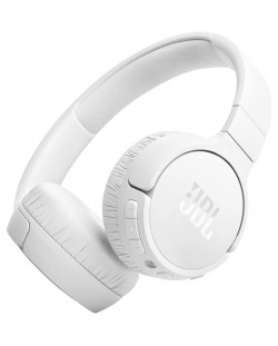 Безжични слушалки с микрофон JBL - Tune 670NC, ANC, бели