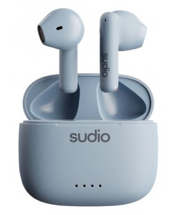 Безжични слушалки Sudio - A1, TWS, сини