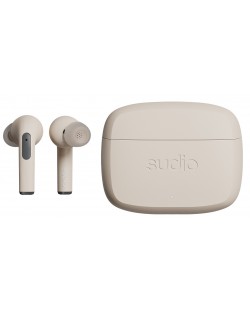 Безжични слушалки Sudio - N2 Pro, TWS, ANC, бежови