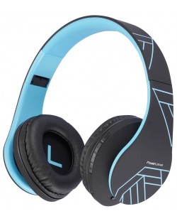 Безжични слушалки PowerLocus - P2, черни/сини