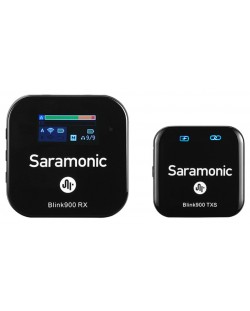 Безжична брошка и двуканален приемник Saramonic - BLINK 900 S1,черни