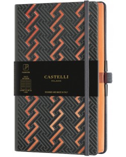 Бележник Castelli Copper & Gold - Roman Copper, 9 x 14 cm, линиран