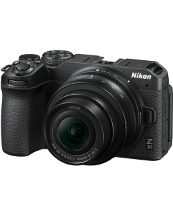 Безогледален фотоапарат Nikon - Z30, Nikkor Z DX 16-50mm, Black