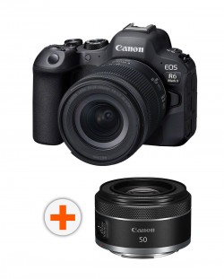 Безогледален фотоапарат Canon - EOS R6 Mark II, RF 24-105mm, f/4-7.1 IS STM + Обектив Canon - RF 50mm, F/1.8 STM
