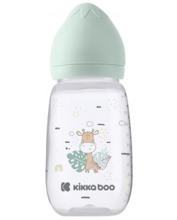 Бебешко шише с широко гърло KikkaBoo Clouds - Savanna, 310 ml, Mint