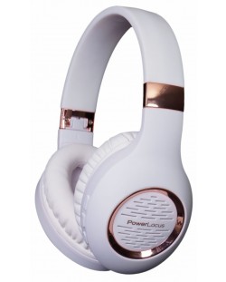 Безжични слушалки PowerLocus - P4 Plus, бели/розови