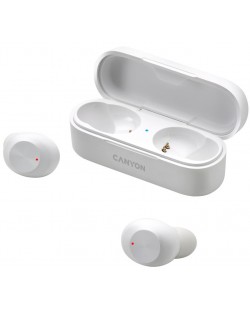 Безжични слушалки Canyon - TWS-1, бели
