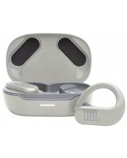 Безжични слушалки JBL - Endurance Peak 3, TWS, бели/сиви