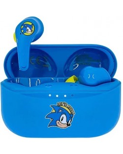 Детски слушалки OTL Technologies - SEGA Sonic, TWS, сини/жълти