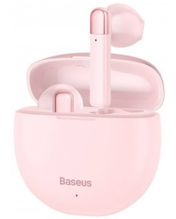 Безжични слушалки Baseus - Encok W2, TWS, розови