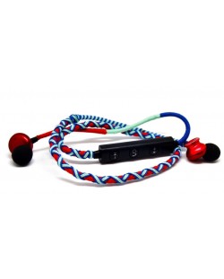 Безжични слушалки Fusion Embassy - Tribal Warrior, сини/червени