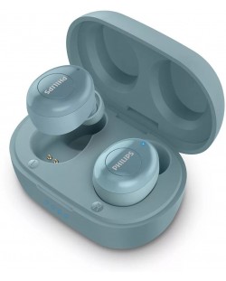 Безжични слушалки с микрофон Philips - TAT2205, TWS, сини