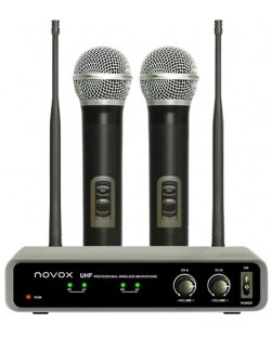 Безжична микрофонна система Novox - Free H2, черна/сива