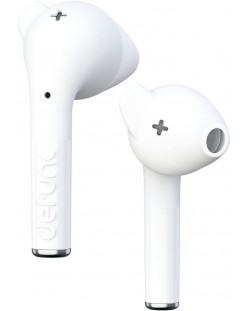Безжични слушалки Defunc - TRUE GO Slim, TWS, бели