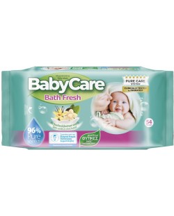 Бебешки влажни кърпи BabyCare - Βath Fresh, 54 броя