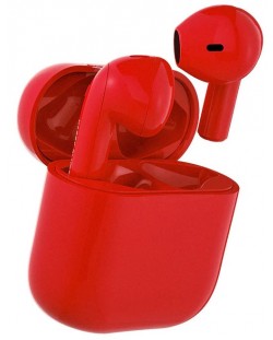 Безжични слушалки Happy Plugs - Joy, TWS, червени