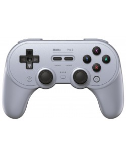 Безжичен контролер 8BitDo - Pro 2, Hall Effect Edition, сив (Nintendo Switch/PC)