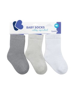 Бебешки чорапи KikkaBoo - Памучни, 2-3 години, сиви