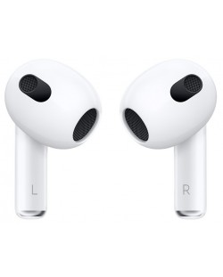 Безжични слушалки Apple - AirPods 3, Lightning Case, TWS, бели