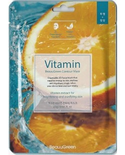 BeauuGreen Маска за лице с витамини, 23 ml
