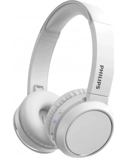Безжични слушалки с микрофон Philips - TAH4205WT, бели