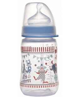 Бебешко шише NIP - РР, Flow M, 0 м+, 260 ml, Boy  
