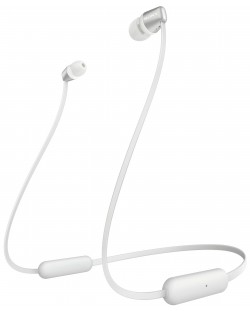 Безжични слушалки с микрофон Sony - WI-C310, бели