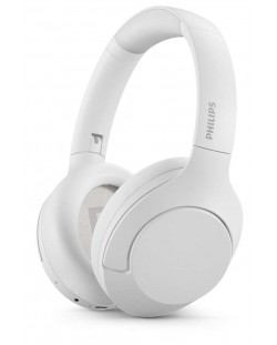 Безжични слушалки Philips - TAH8506WT/00, ANC, бели