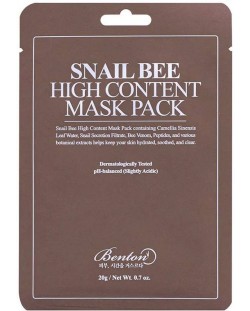Benton Snail Bee Лист маска за лице High Content, 20 g