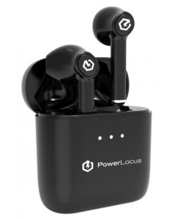 Безжични слушалки PowerLocus - PLX, TWS, черни