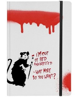 Бележник Pininfarina Banksy Collection - Rat White, A5