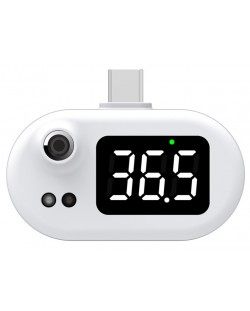 Безконтактен IR термометър Xmart - K8, USB-C, бял