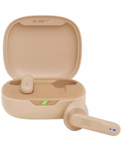 Безжични слушалки JBL - Vibe Flex, TWS, бежови