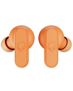 Спортни слушалки Skullcandy - Dime, TWS, оранжеви