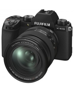 Безогледален фотоапарат Fujifilm - X-S10, XF 16-80mm, черен
