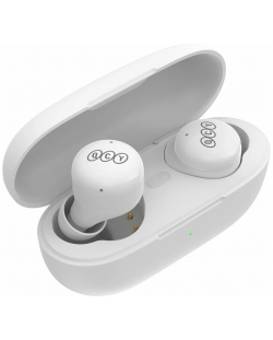 Безжични слушалки QCY - T17, TWS, бели
