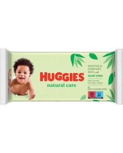 Бебешки мокри кърпички Huggies - Natural Care, 56 броя