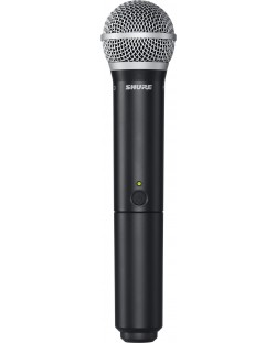 Безжичен микрофон Shure - BLX2/PG58, черен