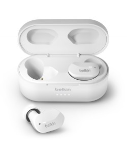 Безжични слушалки с микрофон Belkin - Soundform, TWS, бели