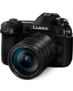 Безогледален фотоапарат Panasonic - Lumix G9, Leica 12-60mm, Black