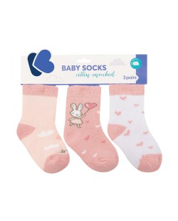Бебешки чорапи KikkaBoo Rabbits in Love - Памучни, 1-2 години