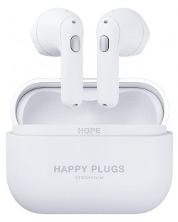 Безжични слушалки Happy Plugs - Hope, TWS, бели